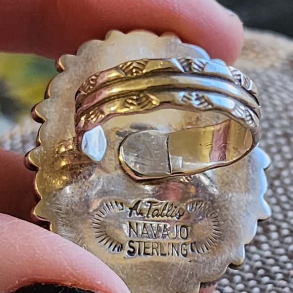 Native American Kingman And Sleeping Beauty Turquoise Adjustable Ring - Picture 7 of 9